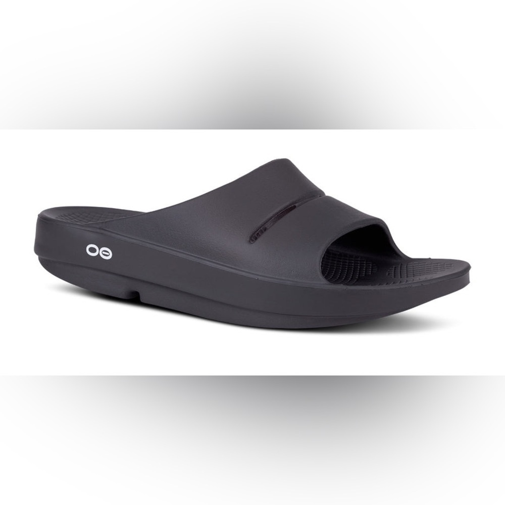 Oofos Men’s Ooahh Slide Sandal - Black Unisex Slide Women’s Sz 10/ Men’s 8